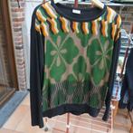 Blouse zwart print groen oranje Dries Van Noten mt 42-44, Maat 42/44 (L), Ophalen of Verzenden, Zo goed als nieuw, Dries Van Noten