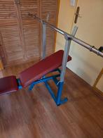 sportbank met gewichten, Sport en Fitness, Fitnessmaterialen, Ophalen, Zo goed als nieuw