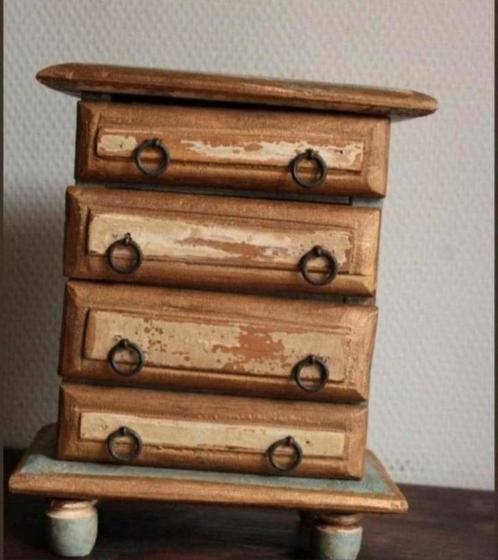 Chippie Kleine Ladenkastje/Kastje/Ladekastje/Kast, Antiek en Kunst, Curiosa en Brocante, Ophalen of Verzenden