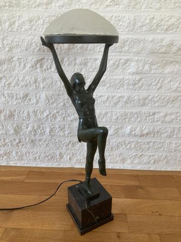 Max le Verrier lady lamp tafellamp art deco beschikbaar voor biedingen