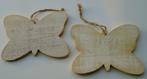 VLINDER HOUT OFF WIT NIEUW, Ophalen of Verzenden