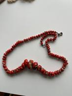 Bloedkoralen ketting, Sieraden, Tassen en Uiterlijk, Kettingen, Ophalen of Verzenden, Gebruikt, Oranje, Steen of Mineraal