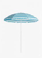 Mooie strandparasol met blauwe strepen, Ophalen of Verzenden, Nieuw, 1 tot 2 meter, Strandparasol