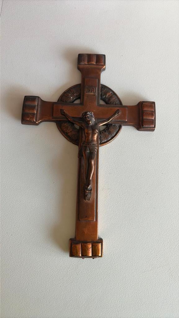 Koperen kruis, Antiek en Kunst, Antiek | Koper en Brons, Ophalen of Verzenden, Koper