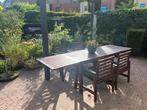 Tuintafel met 4 stoelen, Tuin en Terras, Ophalen, 4 zitplaatsen, Gebruikt, Eettafel
