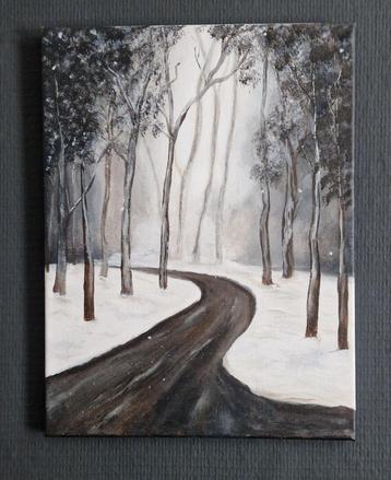 Acryl schilderij Winterbos 40 x 30