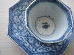Antiek Porseleinen Chinese Kom en Schotel, Antiek en Kunst, Antiek | Porselein, Verzenden