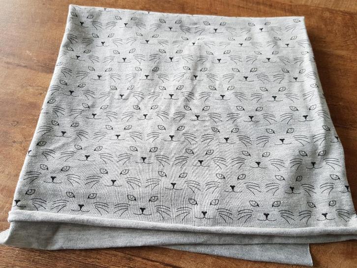 Klein lapje tricot CATFACE met glow in the dark oogjes!!, Hobby en Vrije tijd, Stoffen en Lappen, Nieuw, Katoen, 30 tot 120 cm