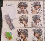 Diamond painting set, chique dame, voor 6 kaarten, Ophalen of Verzenden, Nieuw, Overige thema's