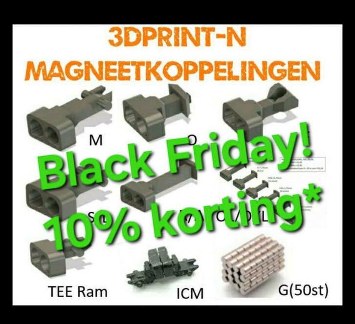 3dPrint-N Magneetkoppelingen en NS trein en baan accessoires, Hobby en Vrije tijd, Modeltreinen | N-Spoor, Wagon, Gelijkstroom