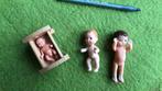 3 oude popjes, Verzamelen, Poppenhuizen en Toebehoren, Ophalen of Verzenden, Gebruikt, Poppenhuis