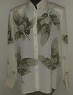 Zijde blouse roomwit groen 42/44, Verzenden, Nieuw, Maat 42/44 (L), Groen