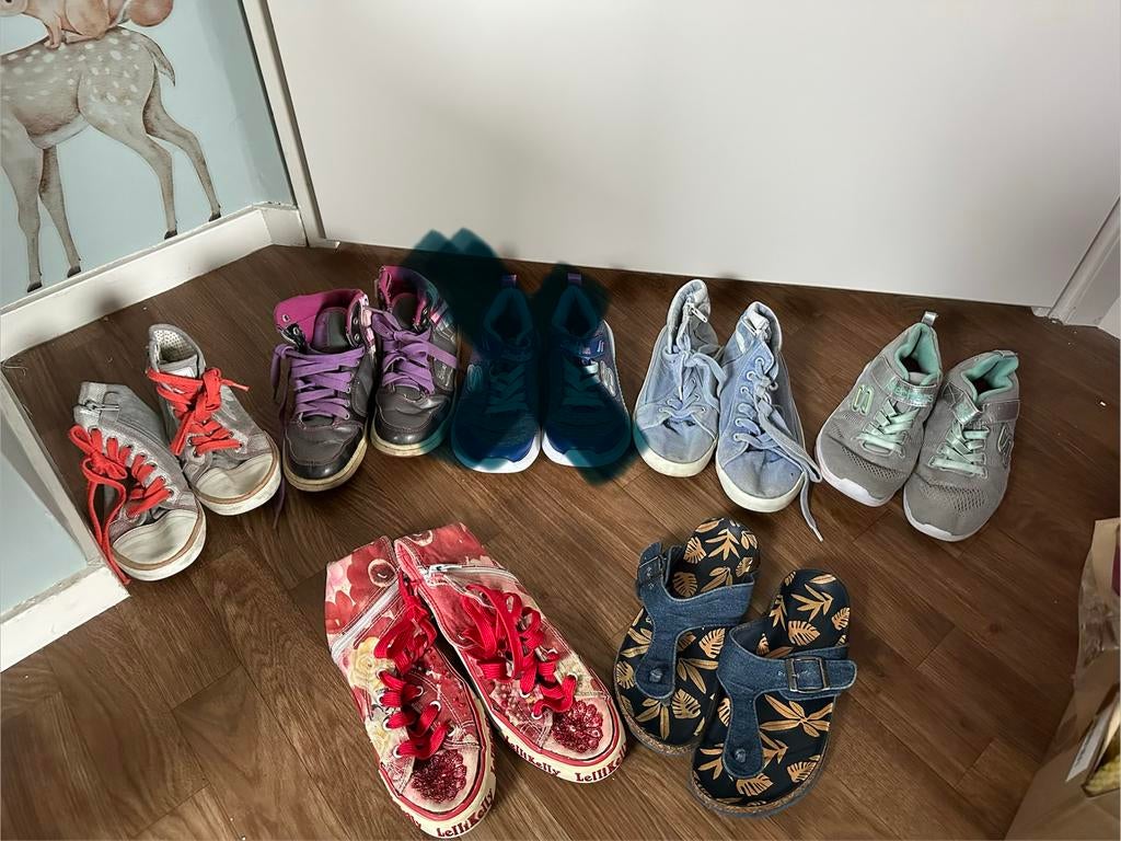 6 paar kinderschoenen maat 32-35, Ophalen of Verzenden, Gebruikt, Jongen of Meisje, Schoenen