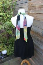 Jurk zwart/ kleur Addy van den Krommenacker mt 42 AANBIEDING, Kleding | Dames, Jurken, Zwart, Maat 42/44 (L), Ophalen of Verzenden