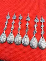 Verzilverde lepeltjes met bladmotief, Antiek en Kunst, Ophalen of Verzenden