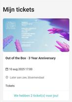 2 tickets Out of the Box Bloemendaal zondag 10 augustus, Tickets en Kaartjes, Twee personen, Augustus