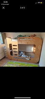 Houten Stapelbed - Uniek Design!, Ophalen, Gebruikt, Stapelbed