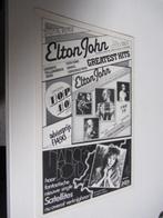 Elton John Mooie Promotie Advertentie in Top 40 Blaadje 1985, Zo goed als nieuw, Boek, Tijdschrift of Artikel, Verzenden