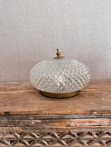 Vintage plafond lamp plafonniere kristal antiek oud beschikbaar voor biedingen
