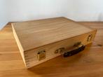 Houten schilderkoffer met palet, Ophalen of Verzenden