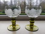 2 originele vintage roemers / wijnglazen, Antiek en Kunst, Ophalen of Verzenden