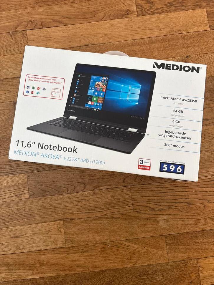 Medion Akoya E2228T 11.6" Notebook - Nieuw in Doos, Computers en Software, Windows Laptops, Nieuw, 11 inch, SSD, Minder dan 2 Ghz