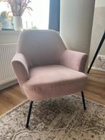 Roze velvet fauteuil, Ophalen, Zo goed als nieuw, Stof