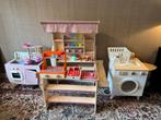Houten speelkeuken, wasmachine, kinderwinkel Verbaudet Meppi, Ophalen, Gebruikt, Hout, Speelkeuken