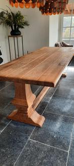 Robuuste Kloostertafel - Eikenhout, Huis en Inrichting, Tafels | Eettafels, Ophalen, Gebruikt, 100 tot 150 cm, Eikenhout