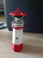 vuurtoren solar lamp kunststof rood wit nieuw, Ophalen of Verzenden, Nieuw