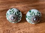 2 prachtige keramische kastdeur knoppen, Ophalen of Verzenden, Zo goed als nieuw