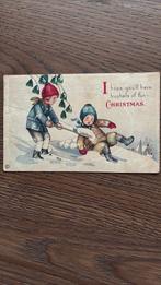 Kerst. Kinderen spelen in sneeuw.Sneeuwballen, Ophalen of Verzenden, Gelopen, Kinderen