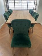 Eettafel + stoelen, Huis en Inrichting, Tafels | Eettafels, Ophalen, Gebruikt, 50 tot 100 cm, Vijf personen of meer