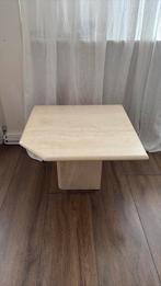 Vintage Travertin bijzet/salontafel, Huis en Inrichting, Tafels | Bijzettafels, Ophalen, Zo goed als nieuw, Rechthoekig