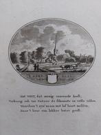 21 / Hoog en Wout Harnasch Hof van Delft Gravure - 18de eeuw, Antiek en Kunst, Kunst | Etsen en Gravures, Ophalen of Verzenden