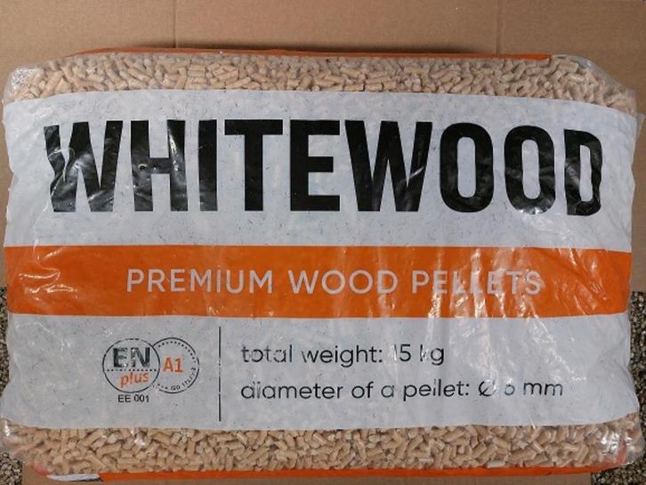 Houtpellets voor pelletkachel EnplusA1 wit 15 kg € 7,50, Huis en Inrichting, Kachels, Nieuw, Overige soorten, Elektrisch, Ophalen