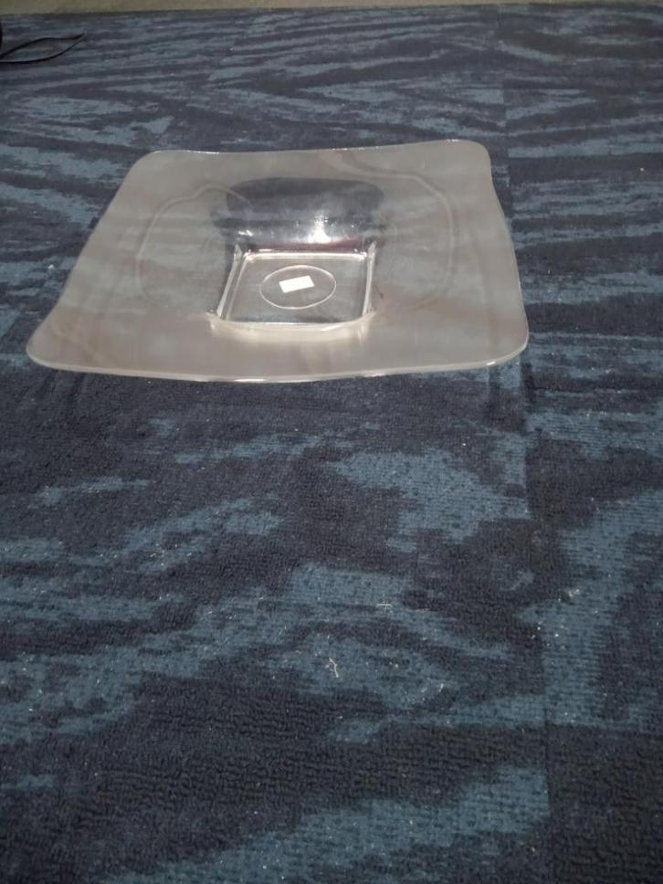 grote platte schalen, Huis en Inrichting, Woonaccessoires | Schalen en Manden, Zo goed als nieuw, Schaal, Vierkant, Glas, Ophalen of Verzenden