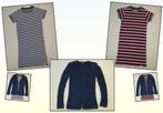 2 gestreepte jurken + vest, Ophalen of Verzenden, Gebruikt, Meisje, Trui of Vest