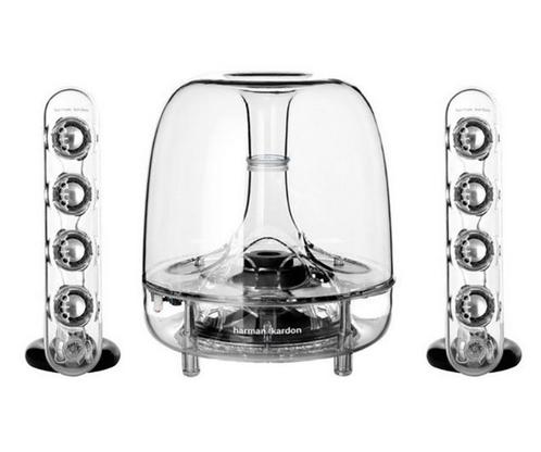 Harman Kardon Soundsticks III - 2.1 speakerset - Transparant, Computers en Software, Pc speakers, Zo goed als nieuw, Ophalen
