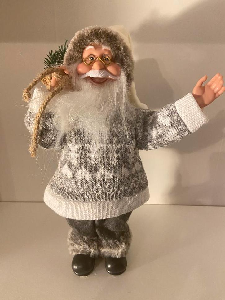 Vintagw Kerstman pop met Noorse Trui en Dennetakje, Diversen, Kerst, Zo goed als nieuw, Ophalen of Verzenden