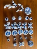 28 Acryl Kralen Blauw Wit diverse vormen, Ophalen of Verzenden, Nieuw, Kraal