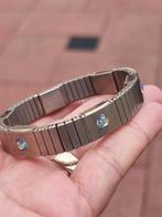 Vintage gemerkt Magor magnetische armband, Sieraden, Tassen en Uiterlijk, Armbanden, Ophalen of Verzenden, Zo goed als nieuw, Zilver