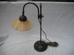 Klassieke tafellamp brons art niveau, Huis en Inrichting, Lampen | Tafellampen, Ophalen of Verzenden, Glas, Minder dan 50 cm