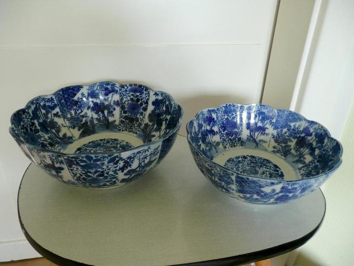 Twee antieke Chinese kommen schalen blauw wit, Antiek en Kunst, Antiek | Porselein, Ophalen of Verzenden