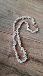 Rose/wit koraal ketting, Verzenden, Overige materialen, Ketting