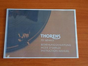 Thorens TD160 MKII instructieboekje beschikbaar voor biedingen