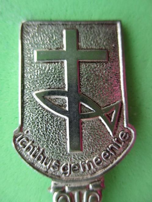 (F9846) Ichthus Gemeente, Verzamelen, Porselein, Kristal en Bestek, Gebruikt, Bestek, Ophalen of Verzenden