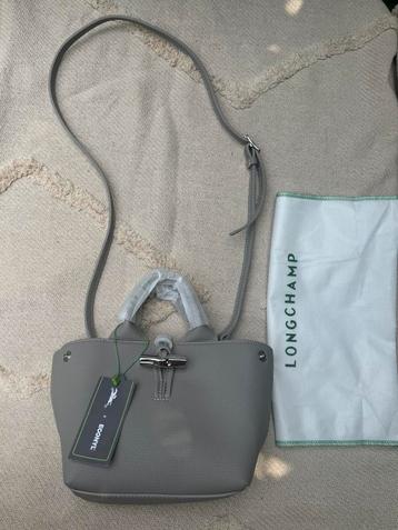 Longchamp “Le Roseau” Small Designer Bag – Lichtgrijs beschikbaar voor biedingen