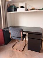 Ikea malm bureau zwart, Huis en Inrichting, Ophalen, Zo goed als nieuw