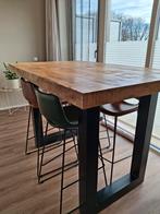 Bar eettafel met 4 stoelen, Huis en Inrichting, Tafels | Eettafels, Ophalen, Rechthoekig, 50 tot 100 cm